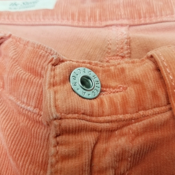 AG Adriano Goldschmied Stevie Slim Straight Corduroy Cropped‎ 26 R Burnt Orange - Picture 10 of 13